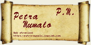Petra Mumalo vizit kartica